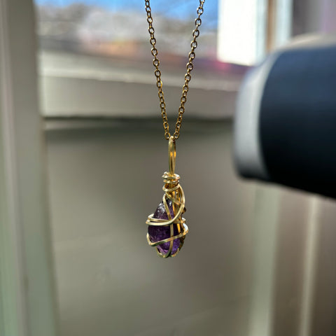 African Amethyst Necklace